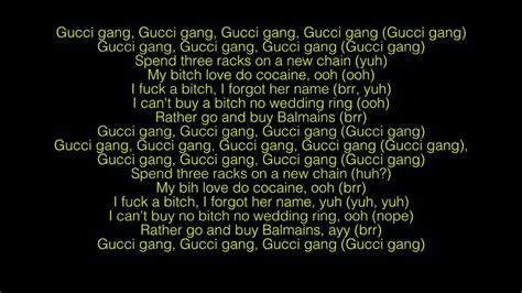 lyrics gucci gang deutsch|gucci gang meaning.